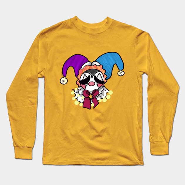 jester clown Long Sleeve T-Shirt by Shard Art